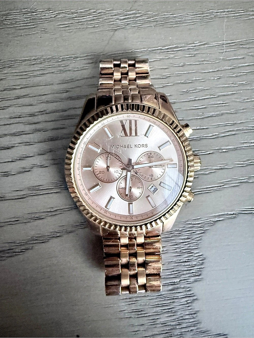 Michael Kors Bradshaw Chronograph Rose Gold-Tone Watch
